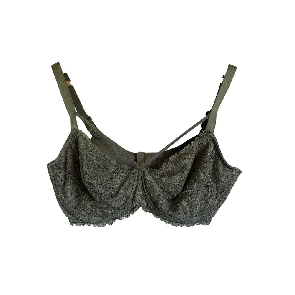 HSIA Green Lace Sheer Underwire Bra 38DDD